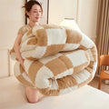 DecorBites™ Cozy Checkerboard Duvet Blanket for Winter Warmth and Comfort