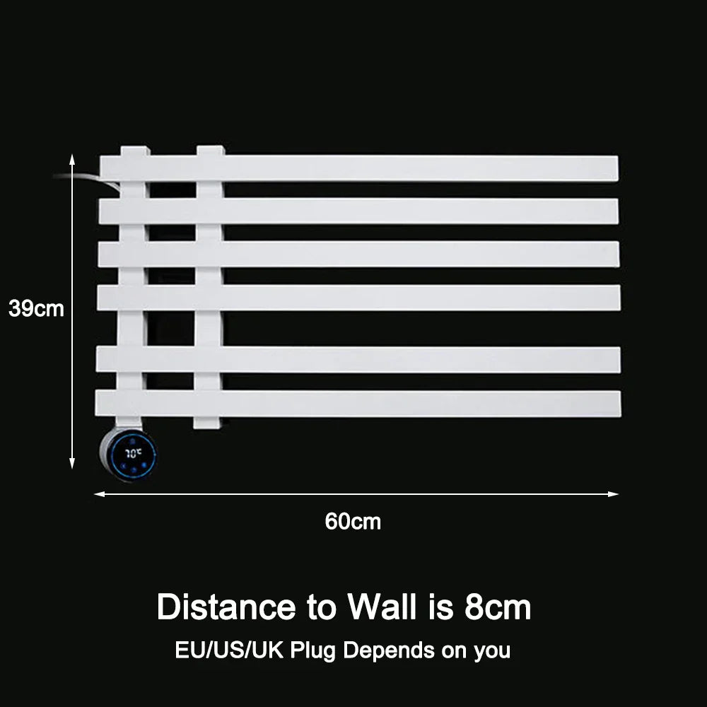 DecorBites™ Electric Towel Warmer: Digital Display, Wall Mount, Smart Home Technology