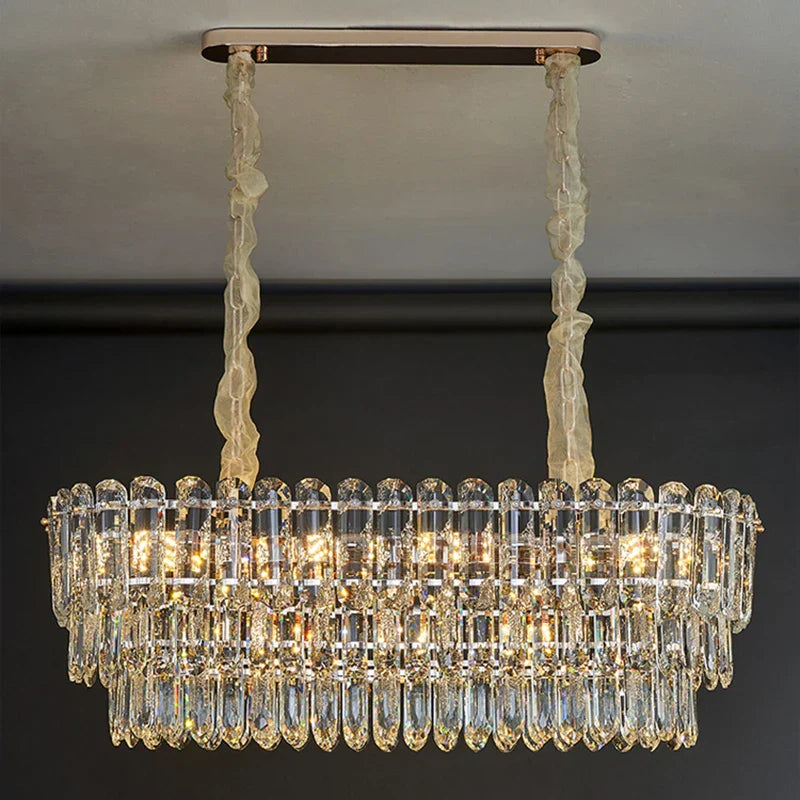 DecorBites™ Crystal Chandelier: Postmodern High-End Light Luxury for Living & Dining Rooms