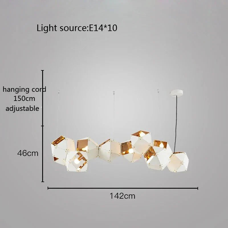DecorBites™ Cube LED Pendant Light: Art Deco Hanging Lamp for All-Match Style