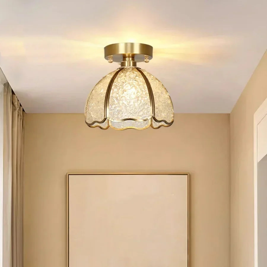 DecorBites™ Glass Crystal Ceiling Light Fixture Modern Nordic Design