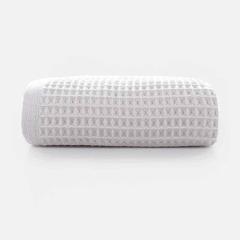 DecorBites™ Cotton Waffle Towel Bath Set for Adults & Children - 70*140cm & 34*74cm