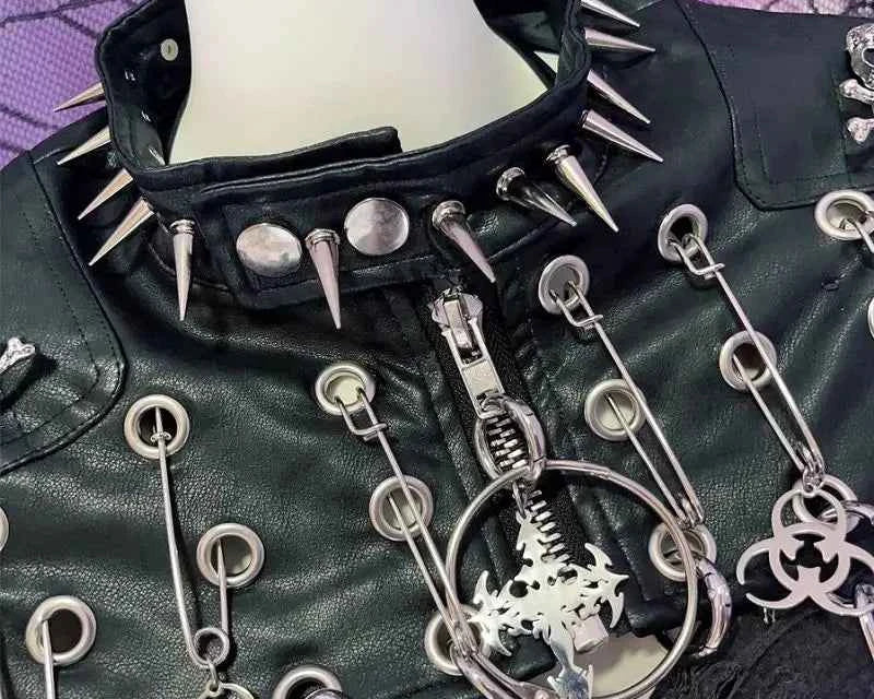 Gothic Lolita Streetwear Y2K Spike Jacket