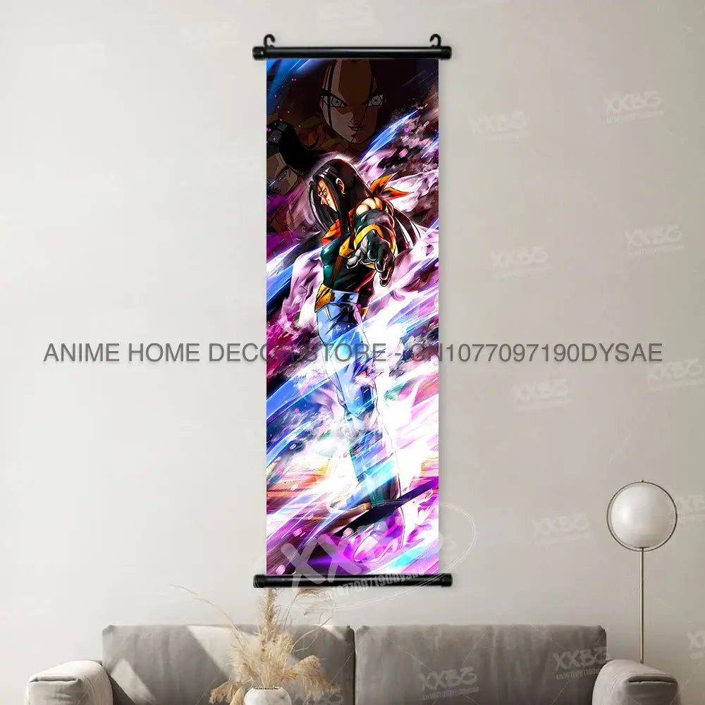 Dragon Ball Posters: Goku & Vegeta Hanging Scroll Wall Art