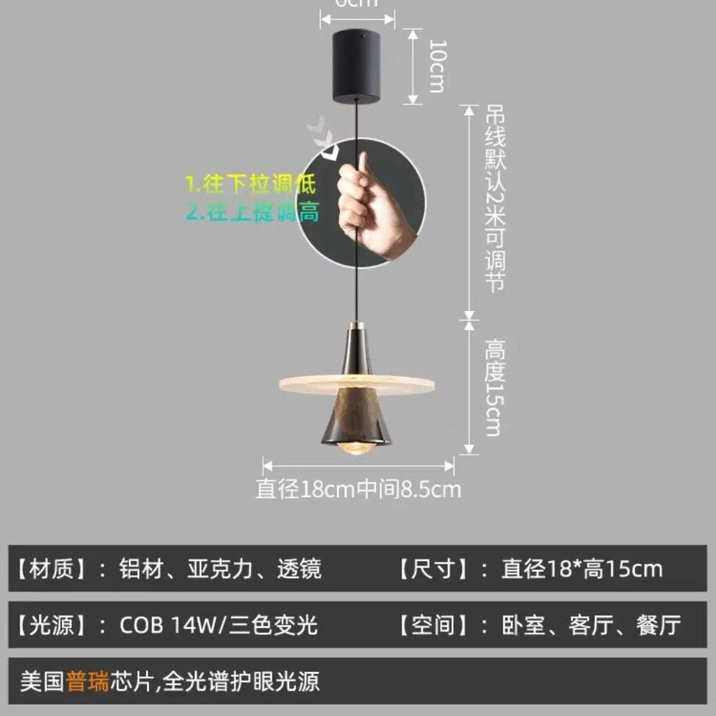 DecorBites™ LED Flying Saucer Chandelier Modern Pendant Light for Dining Bedroom - Frisbi Italy Designer