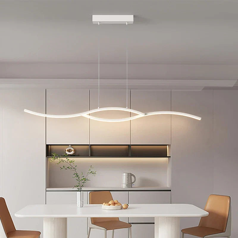 DecorBites™ LED Pendant Chandelier: Modern Nordic Strip Light for Dining, Kitchen, Office, Coffee Room