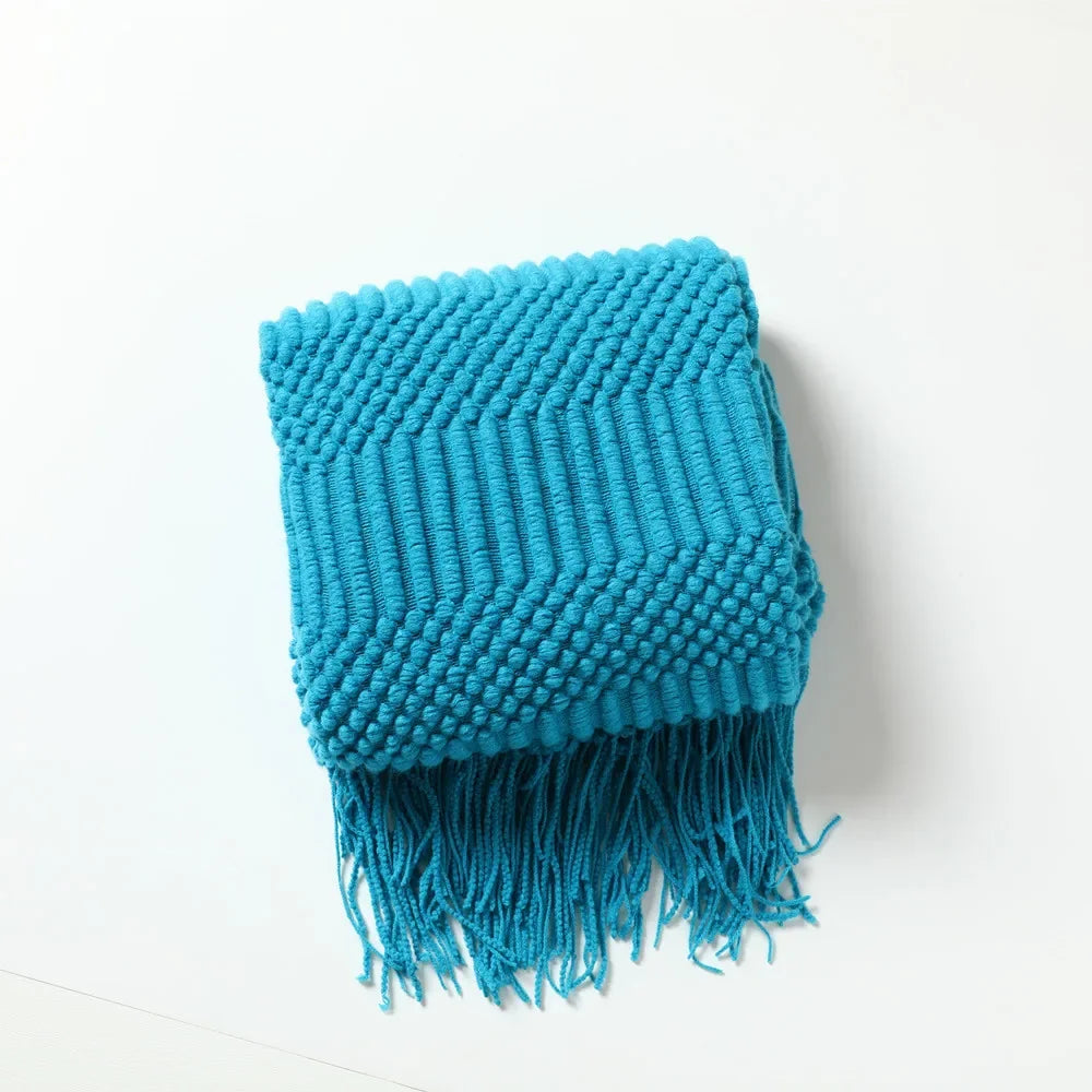 DecorBites™ Cozy Knitted Sofa Blanket - Winter Home Office Nap Comfort