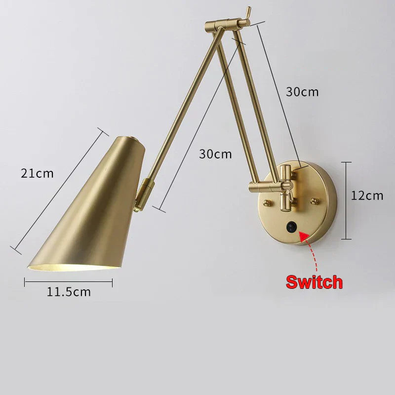 DecorBites™ Adjustable E27 LED Wall Lamp Sconces Indoor Lighting Home Decor Bedroom Fixture