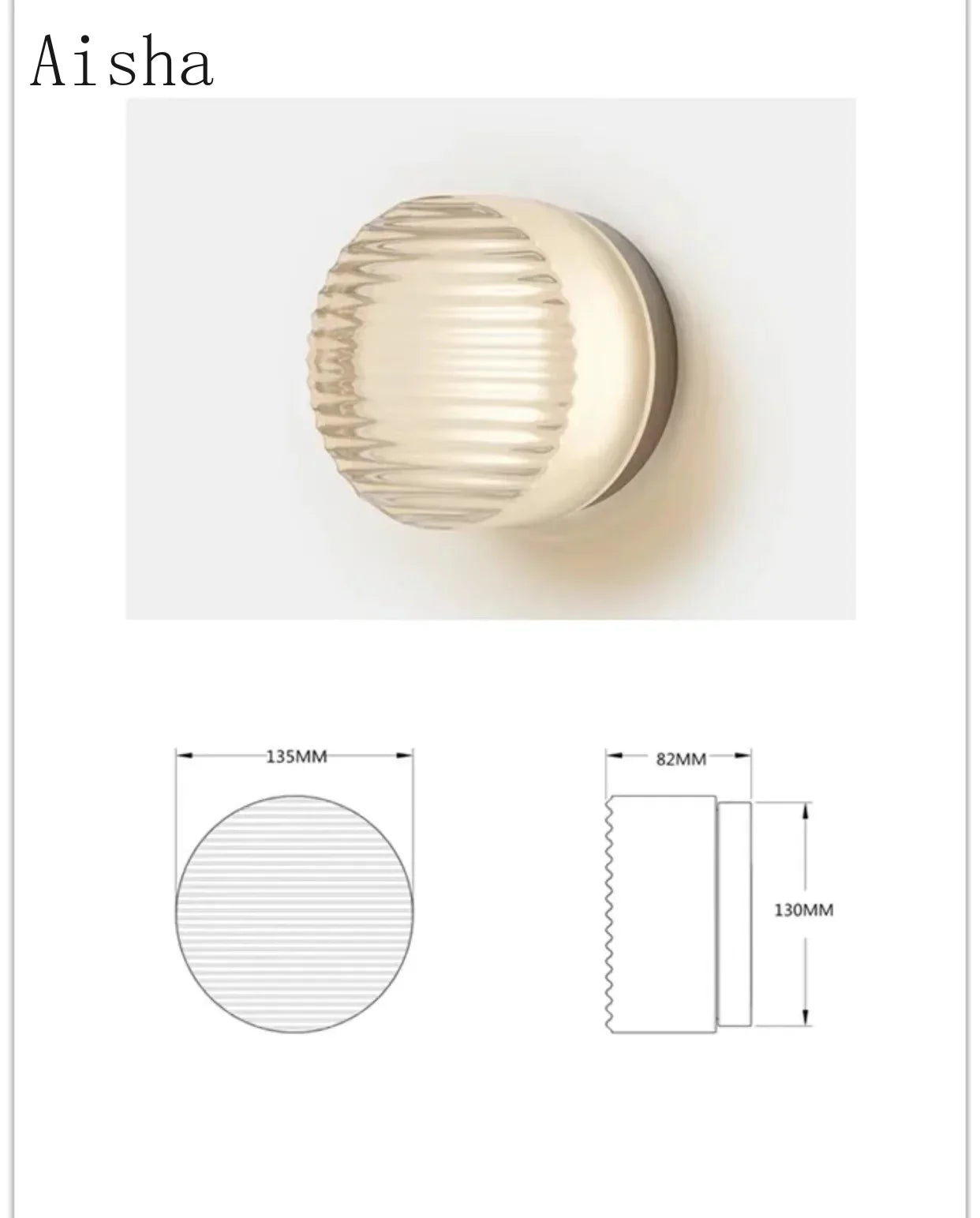 Modern amber & frosted acrylic sconce led wall lamp living room