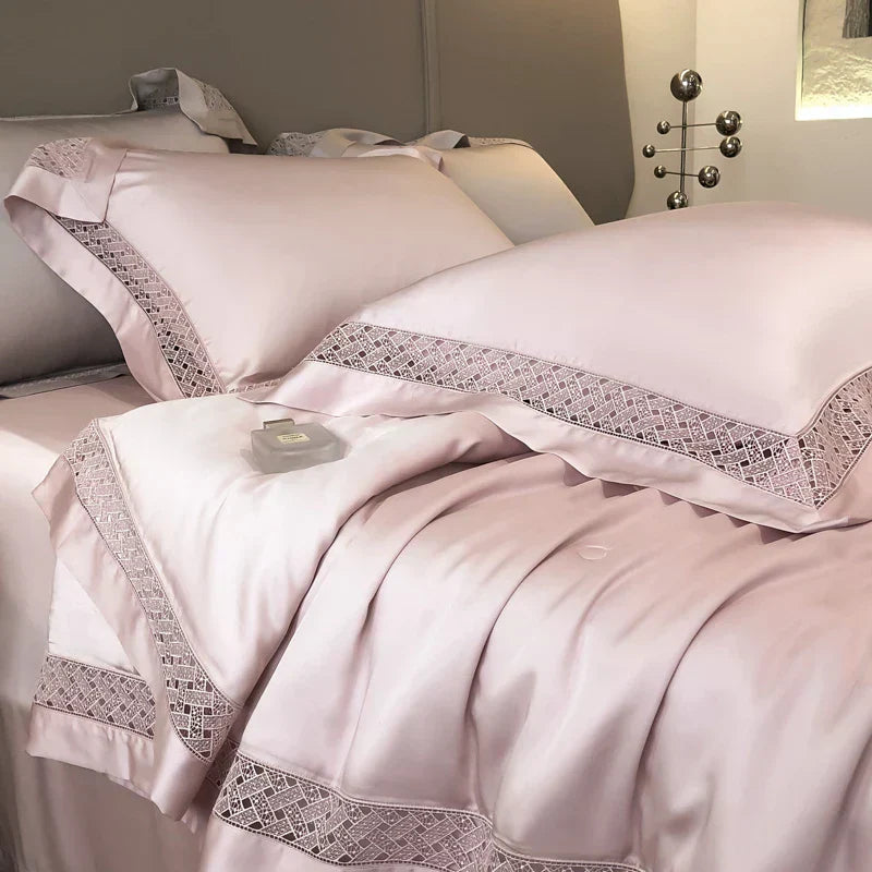 DecorBites™ Eucalyptus Fiber Summer Quilt Bedding Set with Wide Edge & Silky Cool Feel