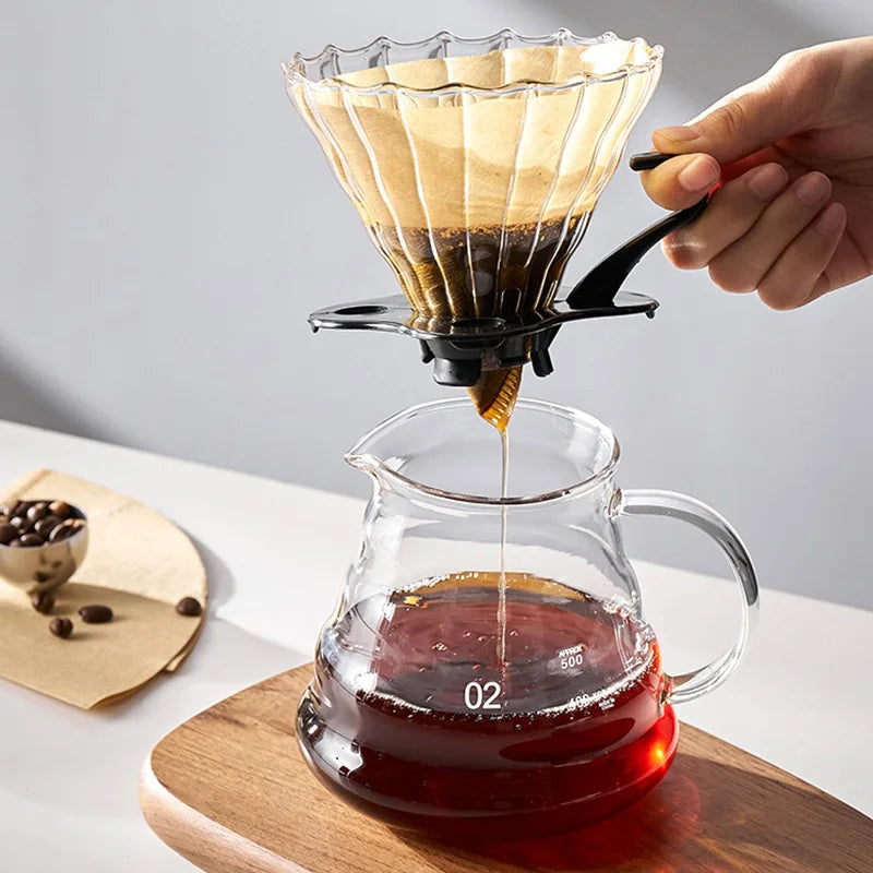DecorBites™ Hand Punch Coffee Pot Gooseneck Spout Kettle Long Mouth Maker