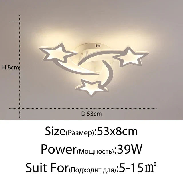 DecorBites™ LED Acrylic Chandelier with Remote for Bedroom Dining Living Room Lighting