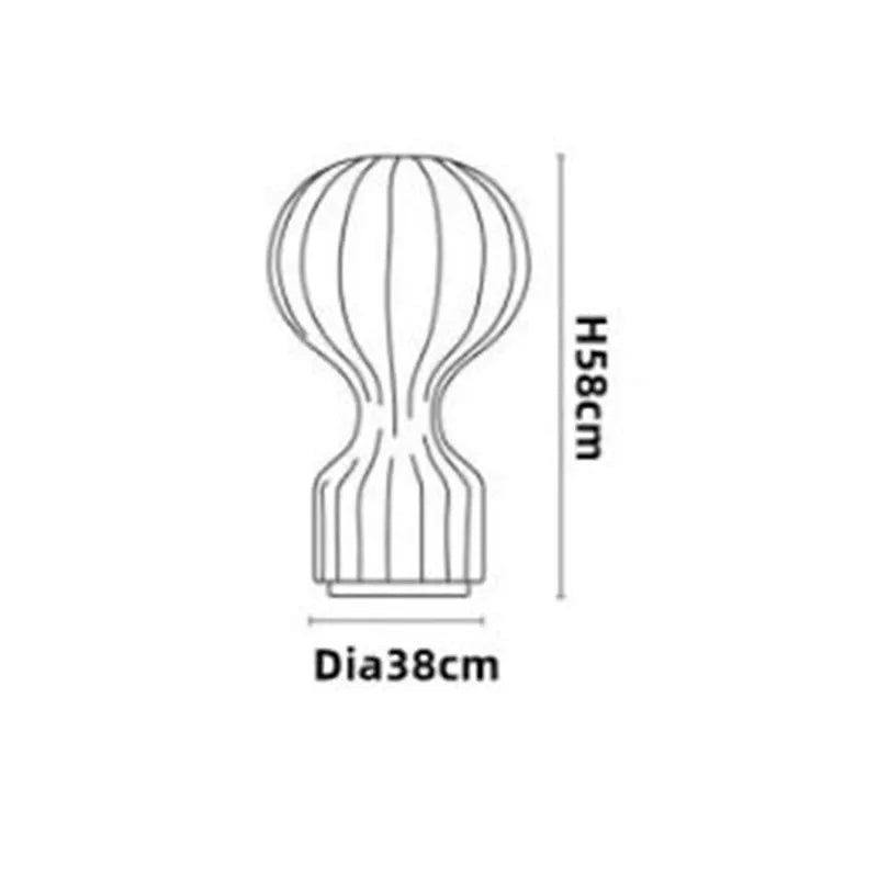 DecorBites™ Gatto Cocoon Silk Table Lamp: Minimalist Japanese Art for Bedroom, Study, Hotel, Showroom