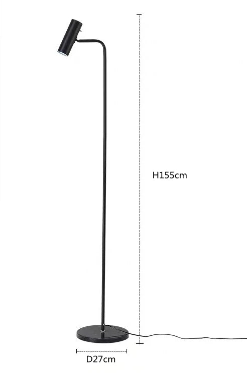 DecorBites™ Enna LED Dimmable Floor Lamp in Gold/Black/White for Minimalist Home Decor