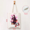 Demon Slayer Canvas Bag: Nezuko & Tanjiro Zipper Tote