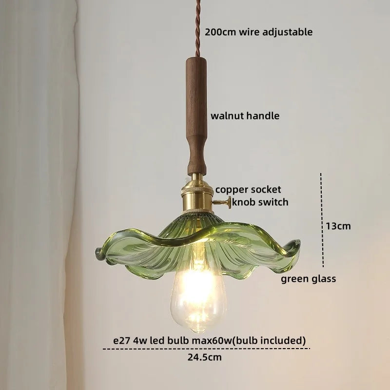 DecorBites™ Copper Walnut LED Pendant Lights, Modern Hanging Lamp for Hallway, Bedroom, Dining Room