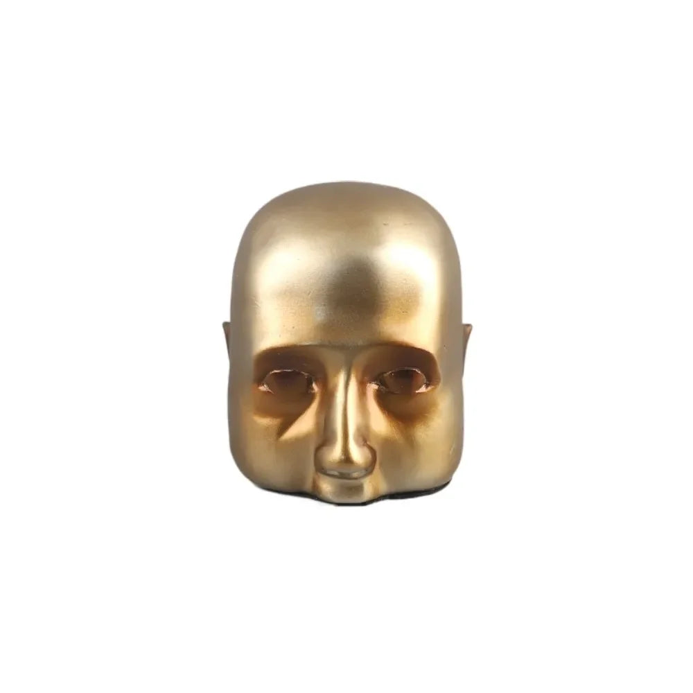 DecorBites™ Golden Head Half Face Resin Sculpture Abstract Portrait Home Decor Figurine