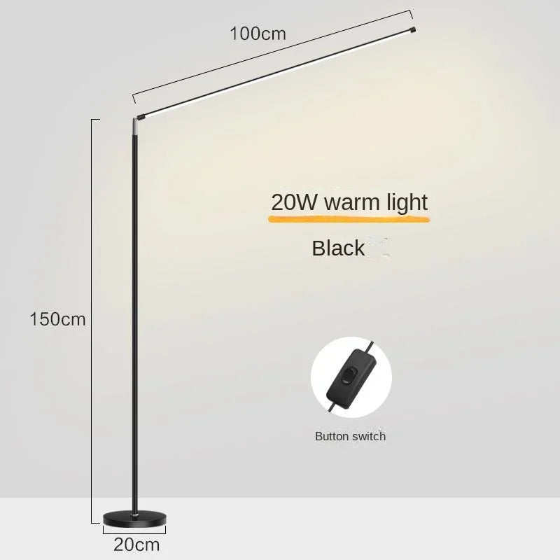 DecorBites™ LED Floor Lamp: Super Bright Minimalist Reading Fixture for Living Room and Bedroom