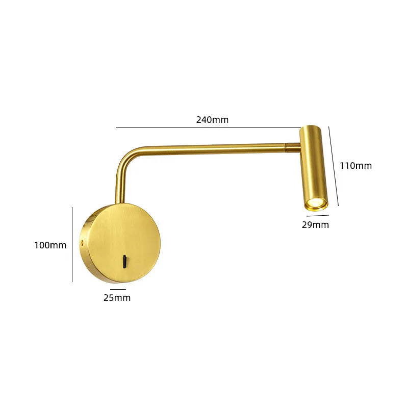 DecorBites™ Enna LED Dimmable Floor Lamp in Gold/Black/White for Minimalist Home Decor