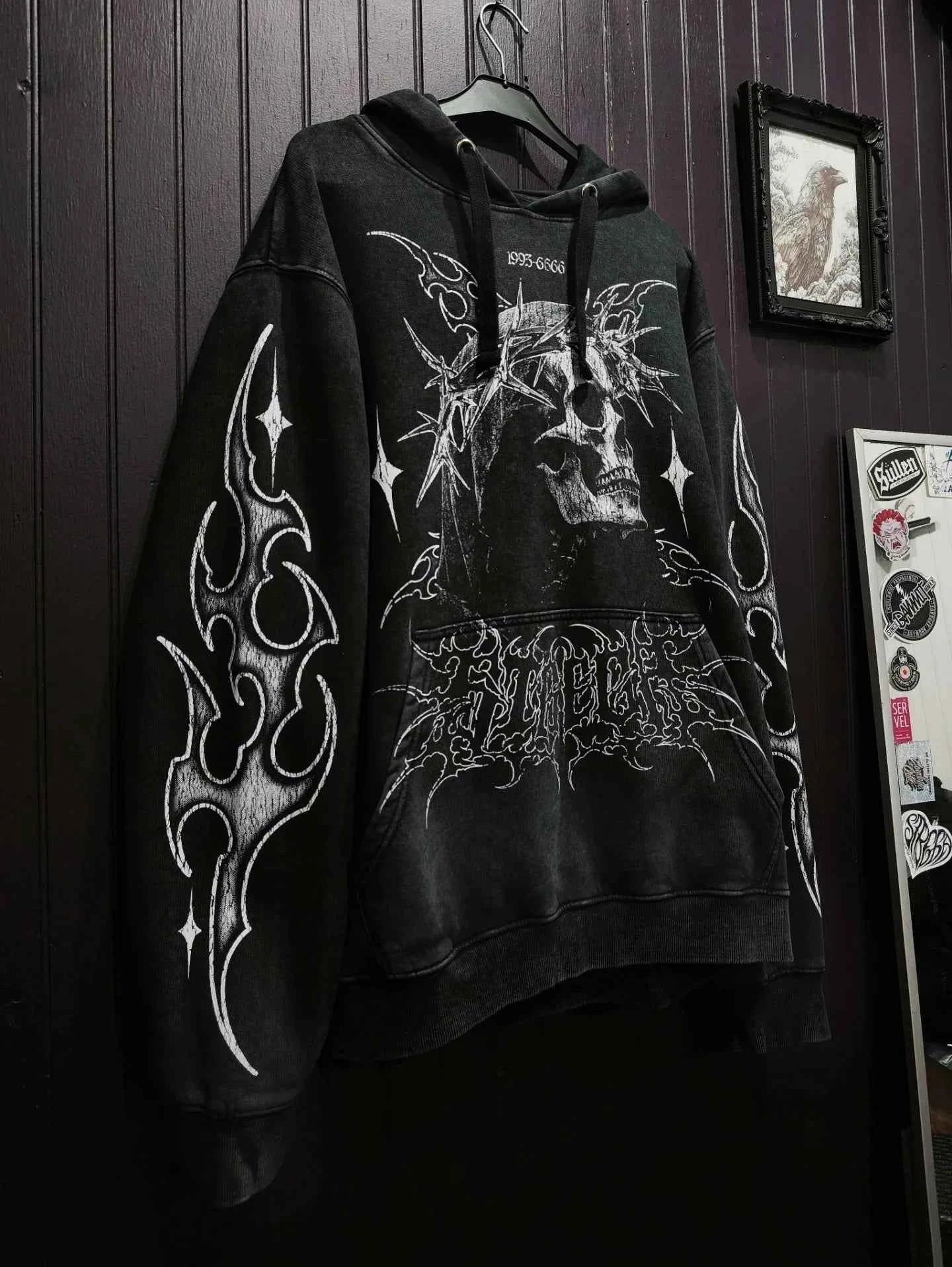 Y2K Sweatshirt for Women White Angel Themed Spike Print