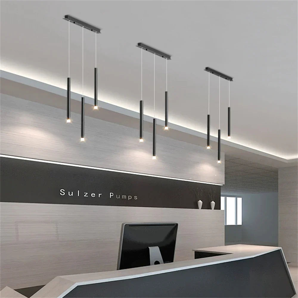 DecorBites™ Glossy Cylindrical Chandelier for Bar, Restaurant, Bedside, and Company Front Desk