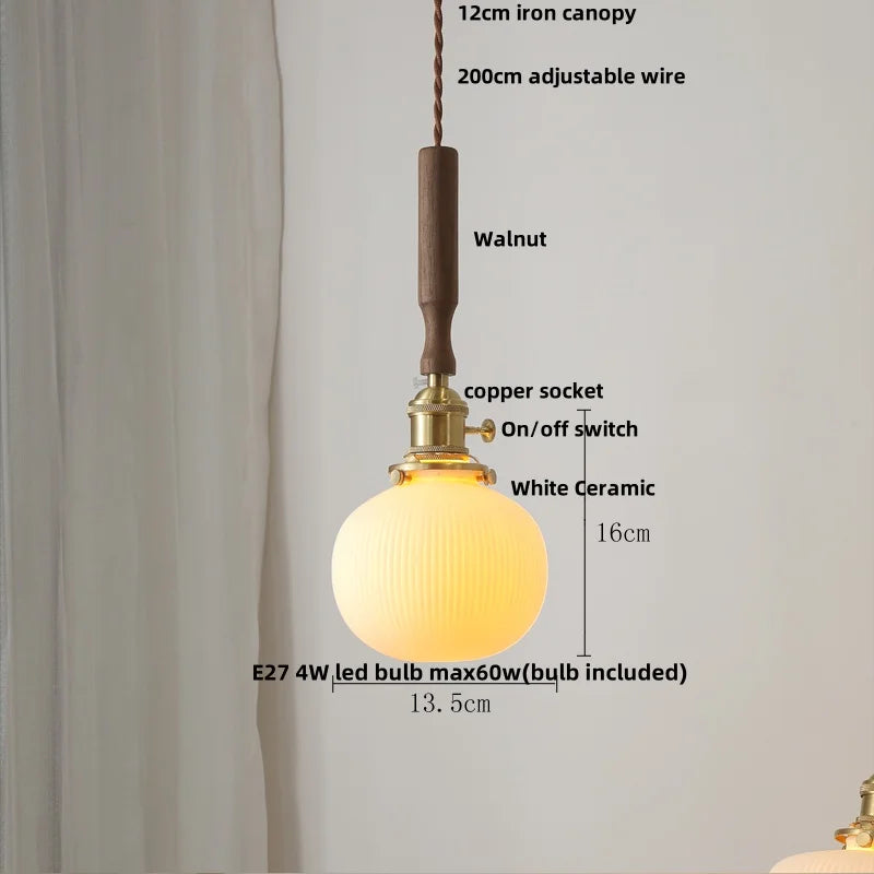 DecorBites™ Green Glass LED Pendant Lights Kitchen Bar Nordic Modern Hang Lamp