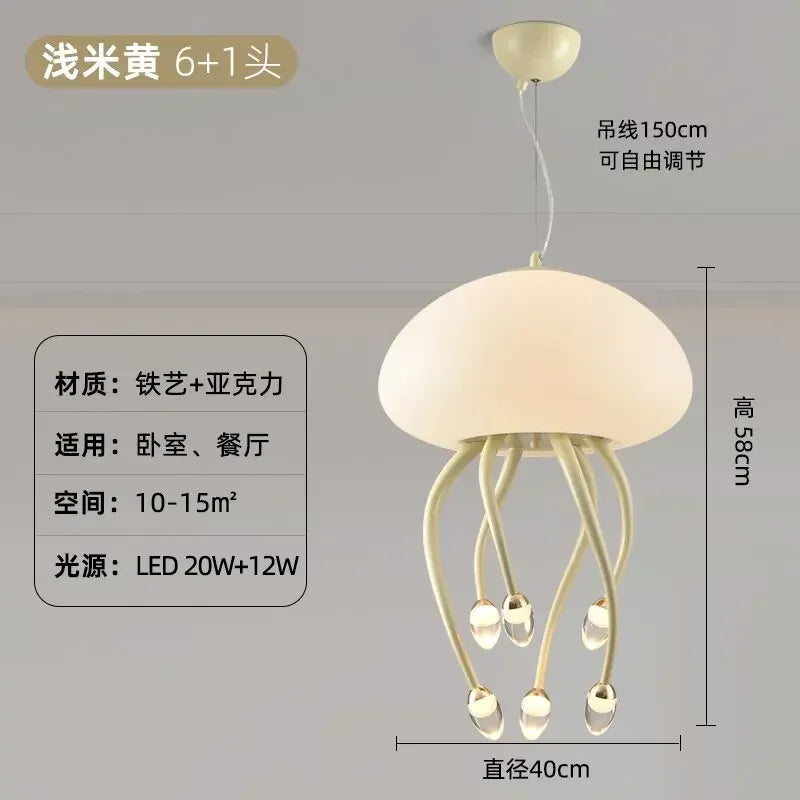 DecorBites™ Kawaii LED Jellyfish Lamp Art for Bedroom Decor & Lighting