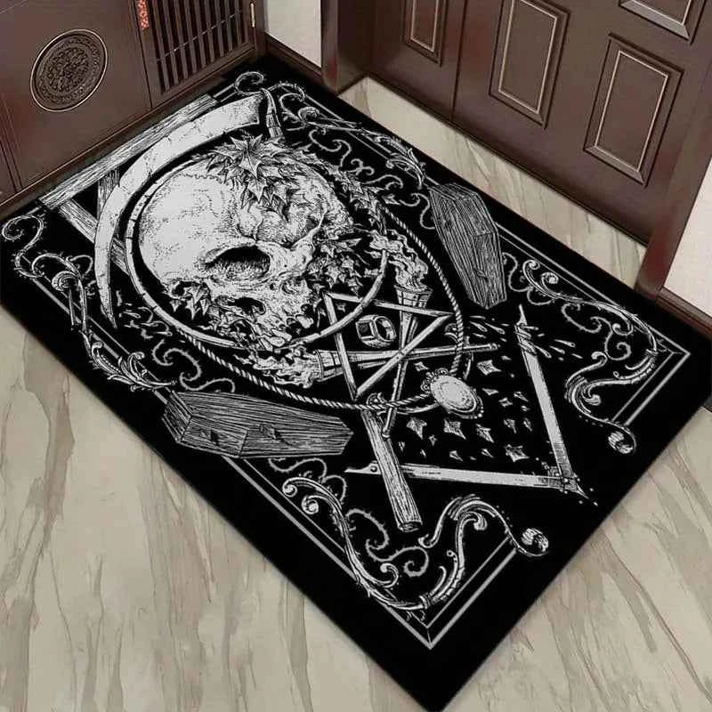 Skull Rug Gothic Interior Design Accessories