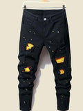 Men's Splash-Ink Patchwork Pants