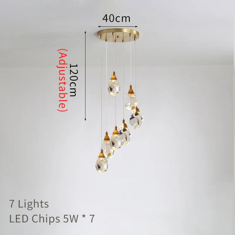 DecorBites™ Diamond Crystal LED Ceiling Chandelier for Home Decor