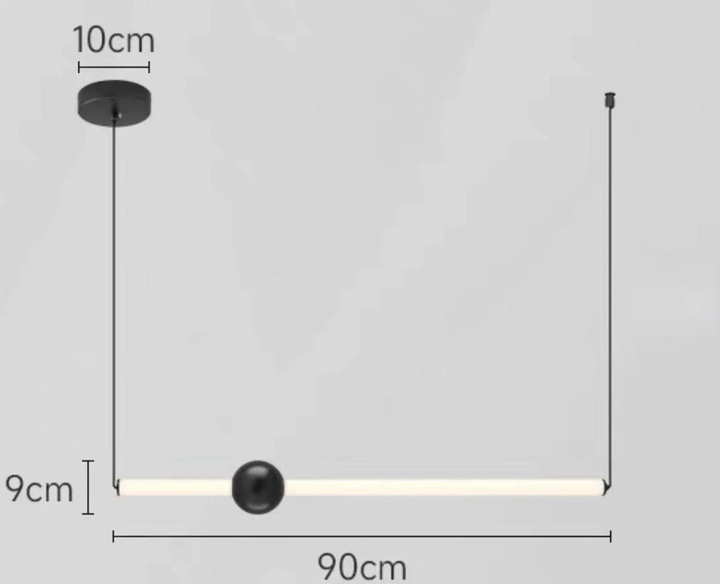 DecorBites™ Glass Rod Pendant Light - Modern Long Hanging Lamp for Living Room, Bedroom & Shop