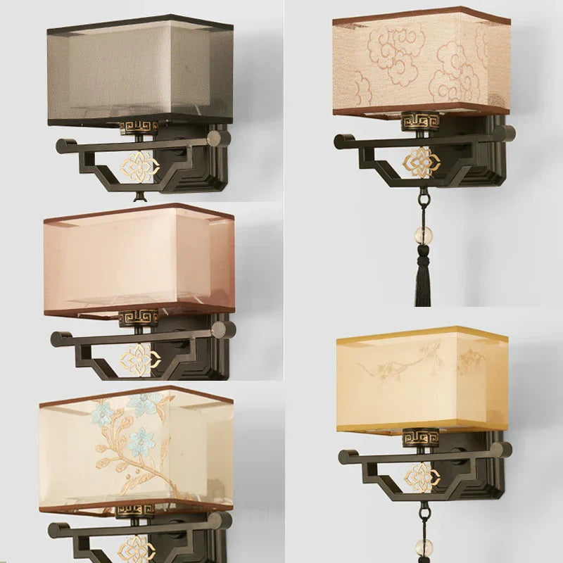 DecorBites™ Elegant Fabric Wall Lamp for Living Room Bedroom, Modern LED Lighting Fixtures