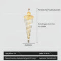 DecorBites™ Crystal Stair Long Chandelier - Simple Modern Design for Duplex Villa Living Room