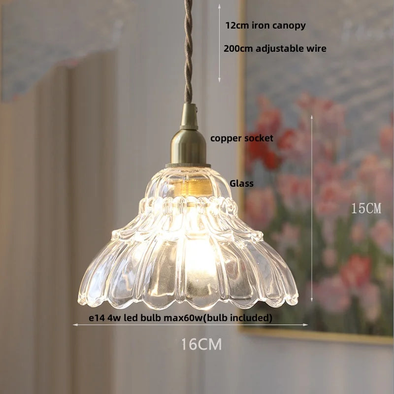 DecorBites™ Glass LED Pendant Light Fixture Knob Switch Nordic Modern Hanging Lamp
