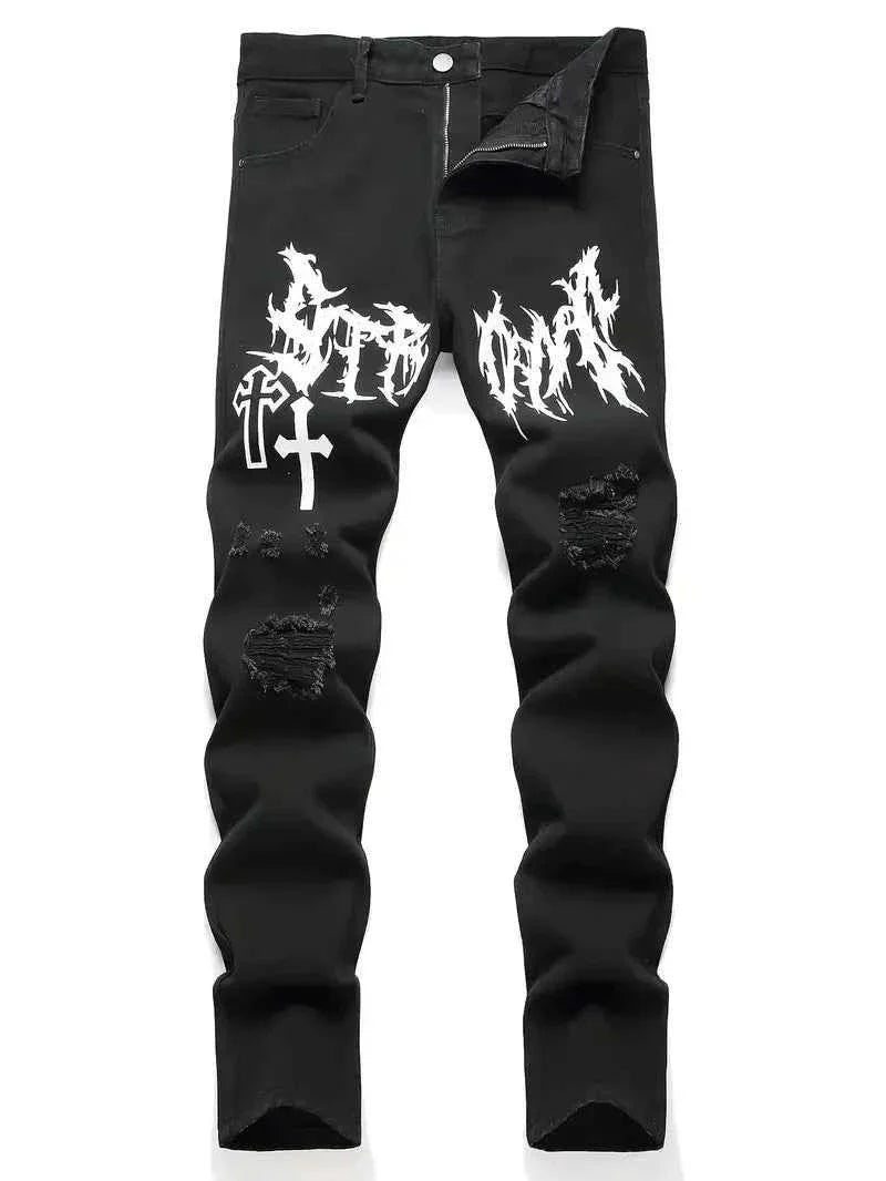 Men's Streetwear Paint Printed Pants