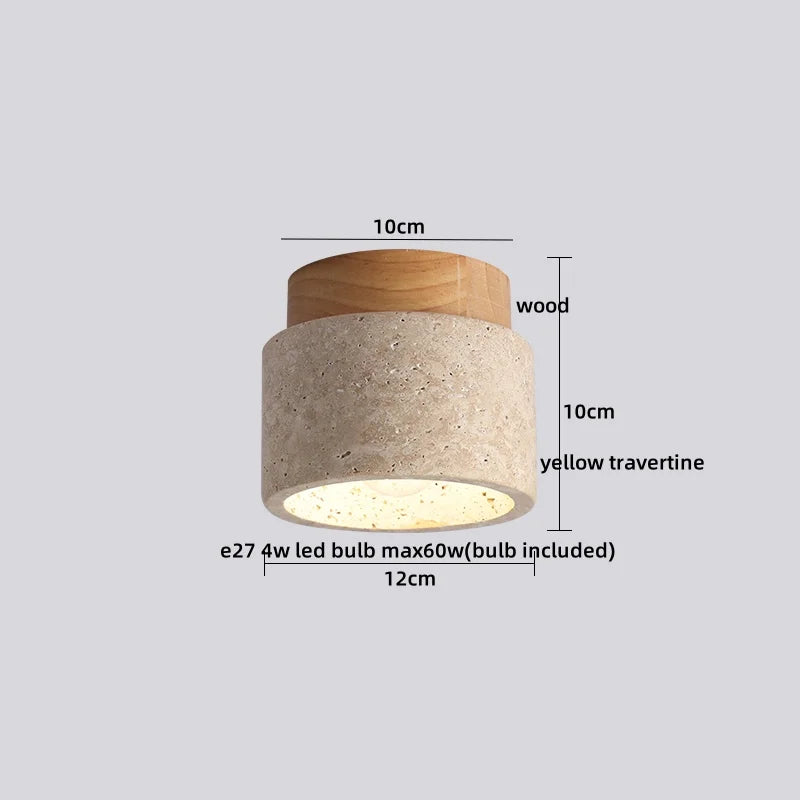 DecorBites™ Glass Ball LED Ceiling Light White Yellow Travertine Plafondlampen