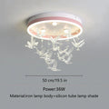 DecorBites™ Flying Bird Ceiling Light for Girls Room Decor, White Princess Bedroom Lamp