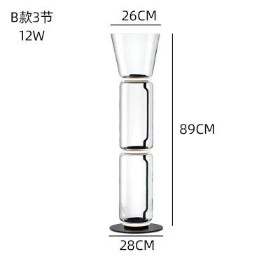 DecorBites™ Glass LED Floor Lamp for Modern Interior Decor
