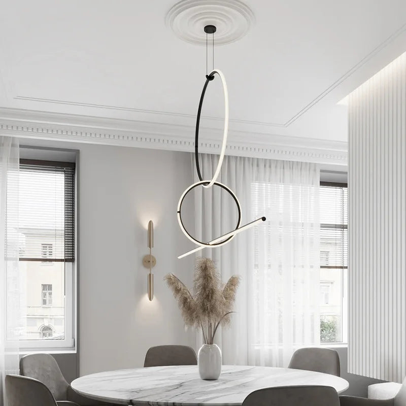 DecorBites™ Geometric Chandelier: Modern Scandinavian Industrial Hanging Lamp Fixtures