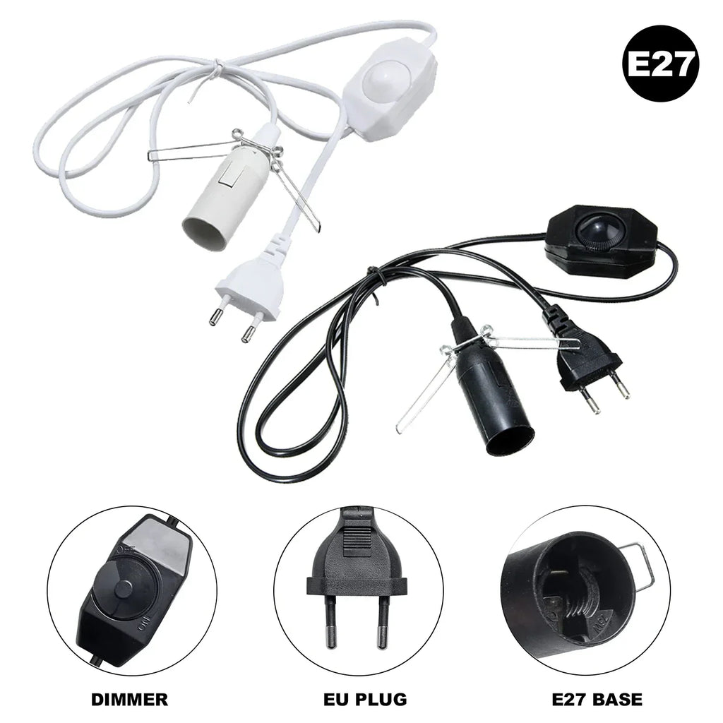 DecorBites™ Decorative Lamp Cord with Dimmer Switch and E14 E27 Socket