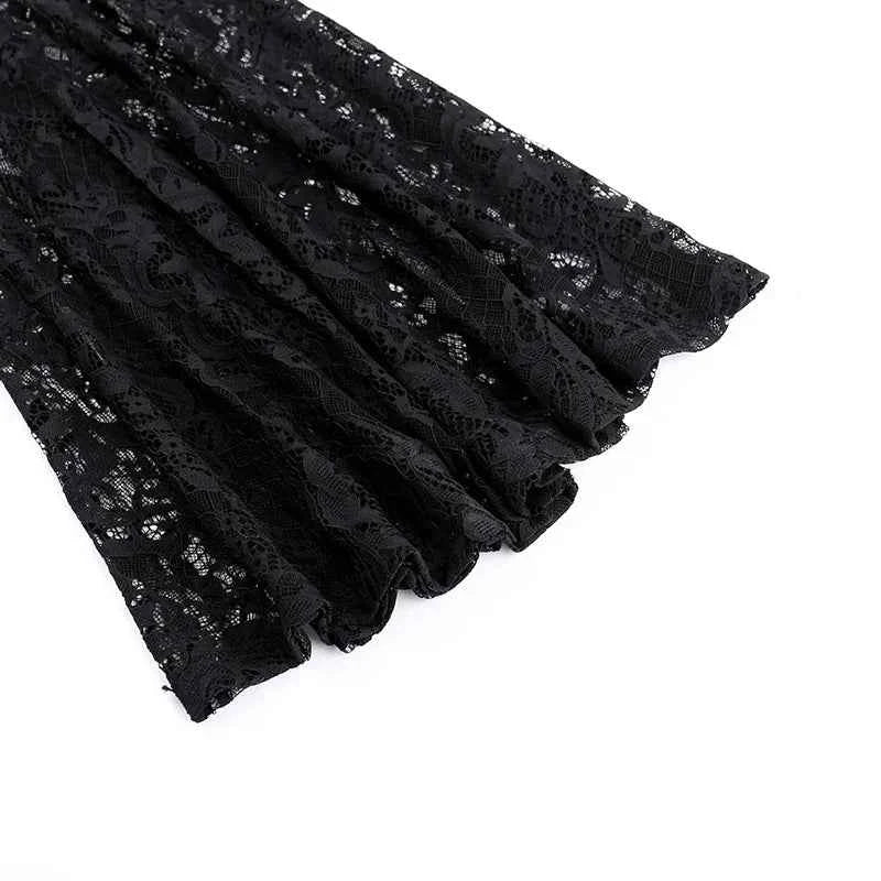 Gothic Crop Top T-Shirt for Women Sexy Fishnet Backless Steampunk