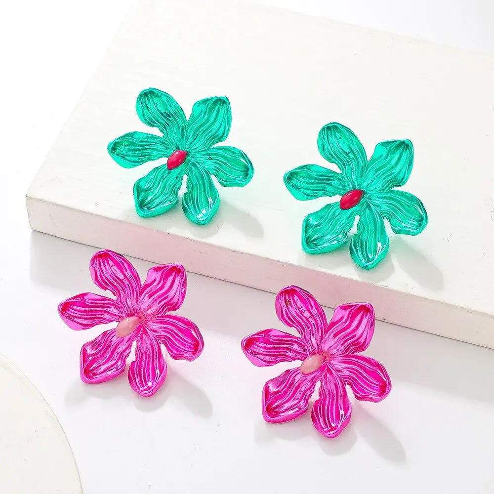 Belle Flower Pink Earrings