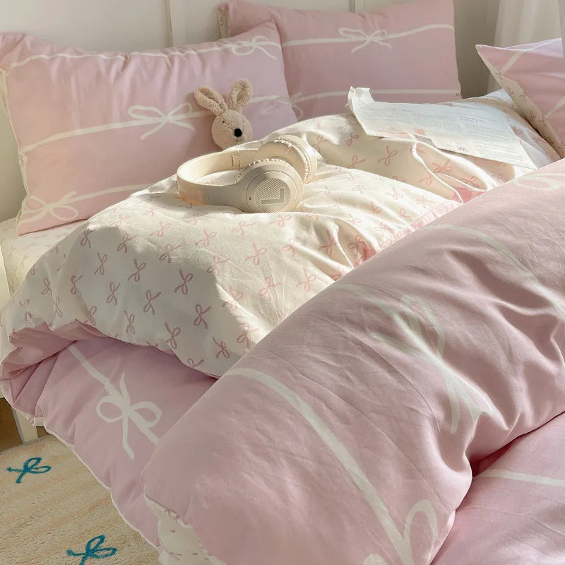 DecorBites™ Cotton Cartoon Printed Bedding Set for All Seasons