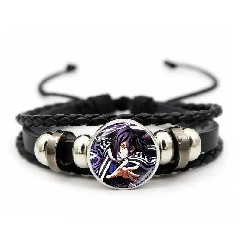 Demon Slayer Bracelet: Tanjiro & Nezuko Leather Charm