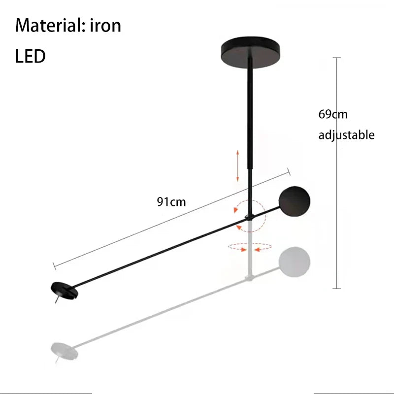 DecorBites™ Adjustable Swing Arm Black Wall Lamp for Bedroom & Study Room