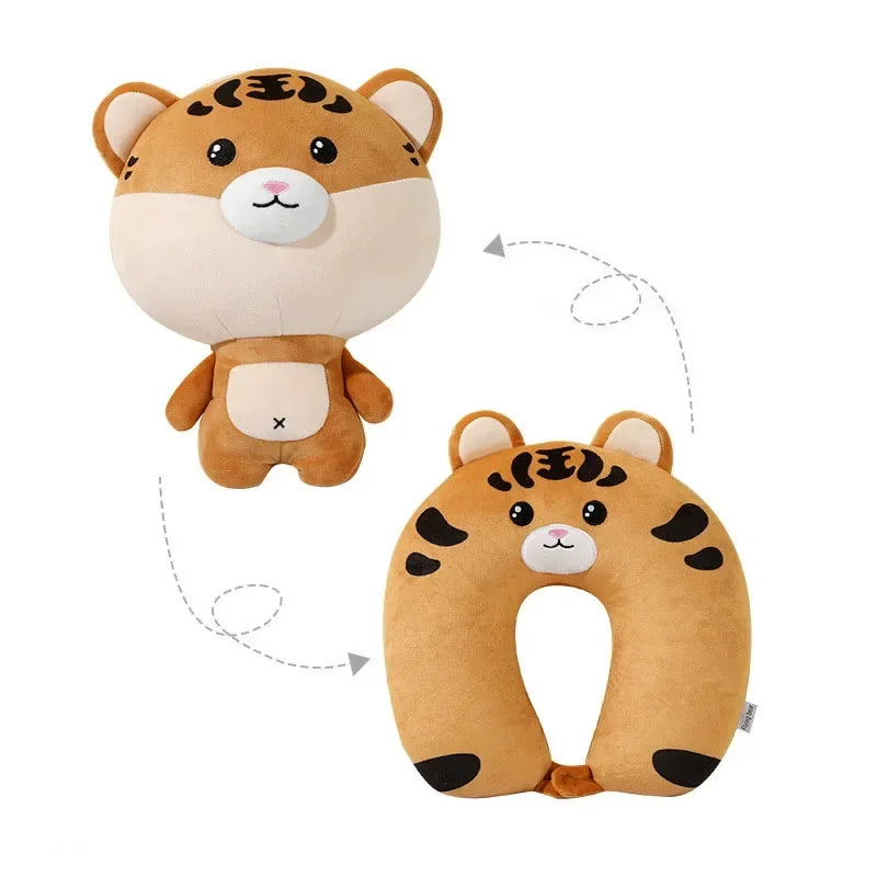DecorBites™ Cute Plush Animal Neck Pillow for Comfortable Travel & Office Rest