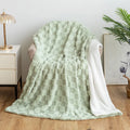 DecorBites™ Geometric Jacquard Flannel Sofa Cover - All Seasons Bed Sheets