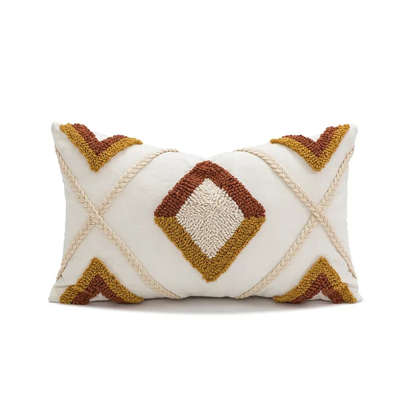 DecorBites™ Geometric Tufted Plush Cushion Cover for Stylish Home Decor