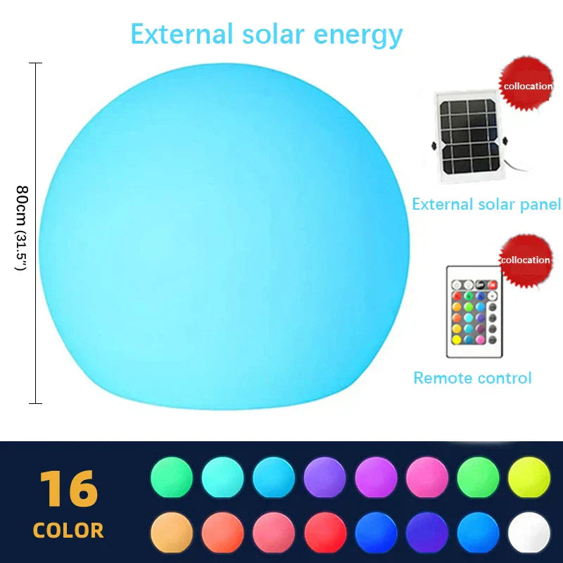 DecorBites™ LED Ball Lamp for Outdoor Courtyards & Gardens - Rechargeable Landscaping Light
