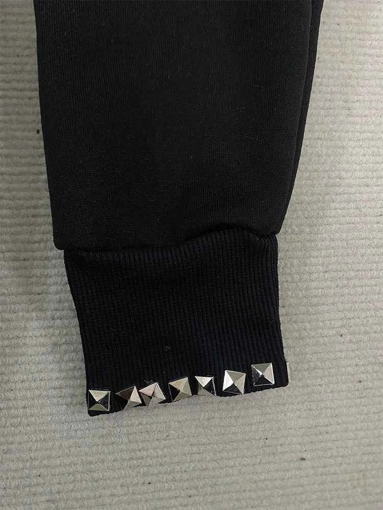 Women's Studded Cross Sweatshirt | Gothic Streetwear | MUNSIEUR
